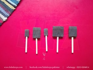 Wooden Handle Foam Brush Set