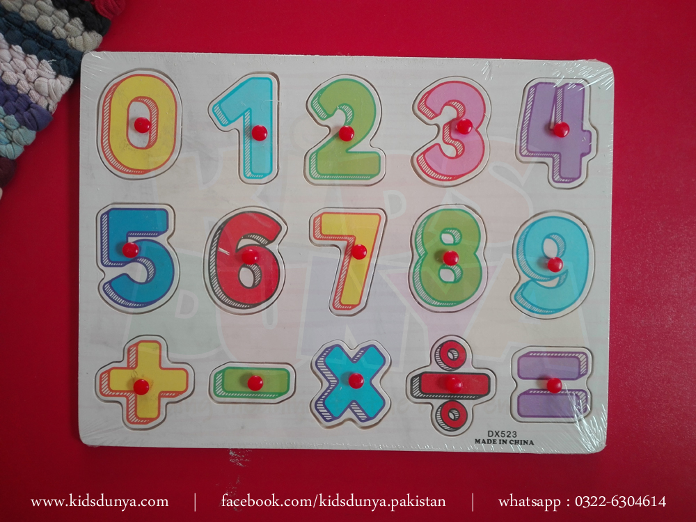 Wooden Pin Number Puzzle